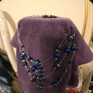 paparazzi Shimmering Blue Multi-Strand Bead Necklace